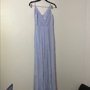 Saja 100% Silk Periwinkle Blue Maxi Dress